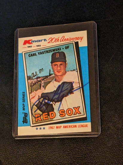 Carl Yastrezemski autographed card w/coa
