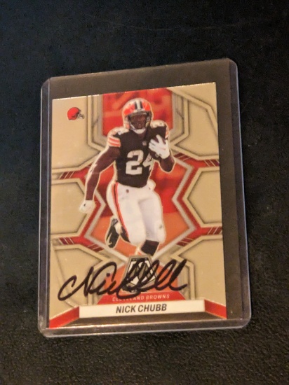 Nick Chubb autographed card w/coa