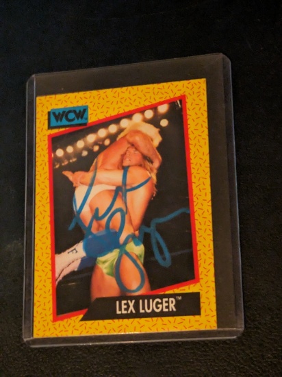 Lex Luger autographed card w/coa