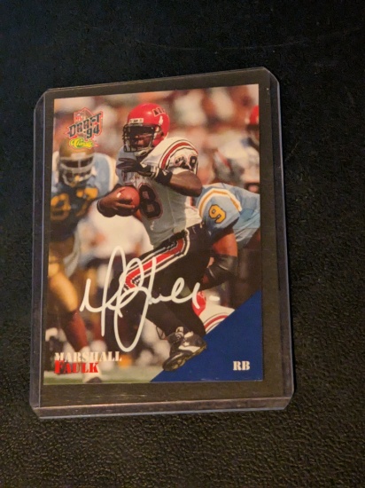 Marshall Faulk autographed card w/coa