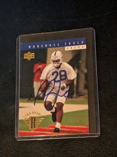 Marshall Faulk autographed card w/coa