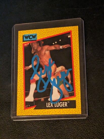 Lex Luger autographed card w/coa