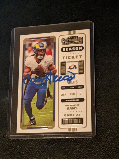 Cam Akers autographed card w/coa