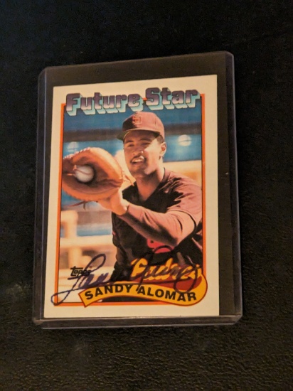 Sandy Alomar autographed card w/coa