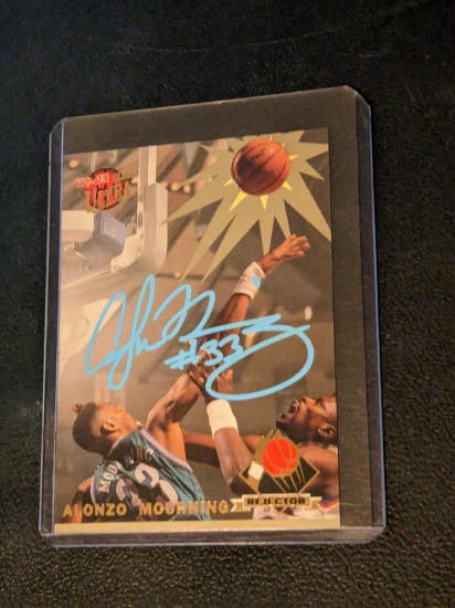 Alonzo Mourning autographed card w/coa