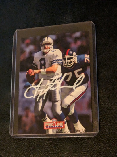 Troy Aikman autographed card w/coa