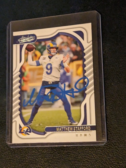 Matthew Stafford autographed card w/coa