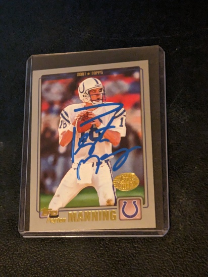 Peyton Manning autographed card w/coa
