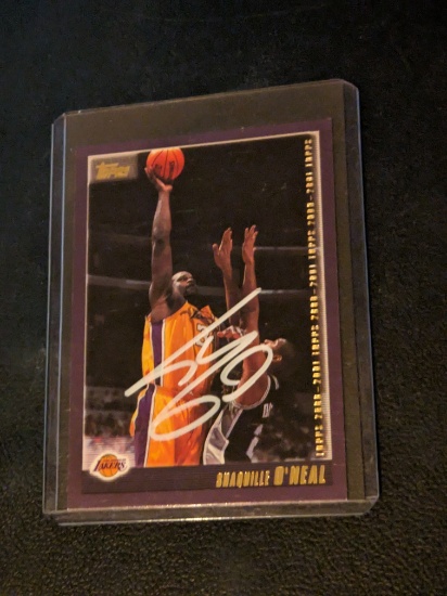 Shaquille O'neal autographed card w/coa