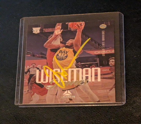 James Wiseman autographed card w/coa