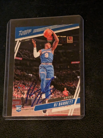 RJ Barrett RC autographed card w/coa