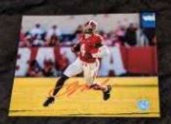 Jalen Milroe SIgned Auto 8x10 Photo with coa