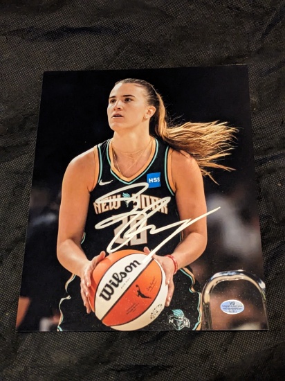 Sabrina Ionescu autographed 8x10 photo with coa