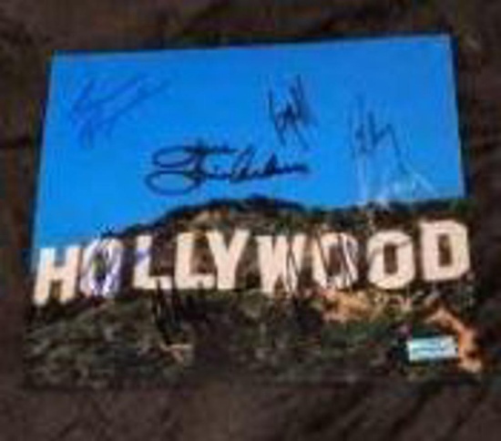 G Clooney,B Reynolds,B Pitt,R De'Niro,L Bracco,L Anderson,M Miller&Jamie Foxx autos 8x10 Photo w/coa