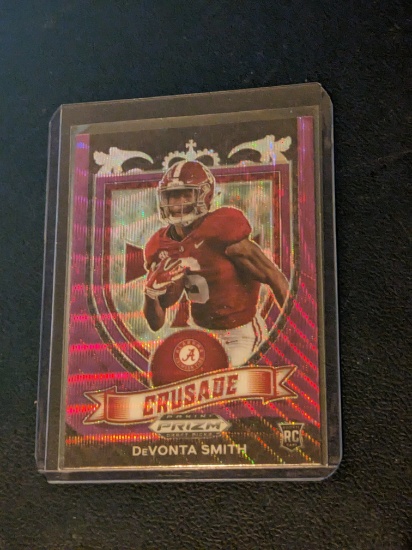 2021 Panini Prizm Draft Picks Devonta Smith Crusade Purple Wave Prizm RC
