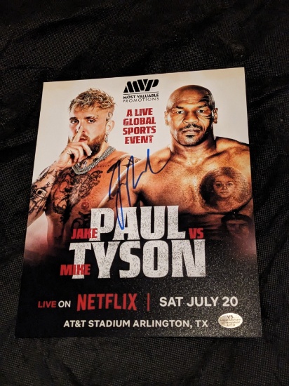 Jake Paul autographed 8x10 photo with coa