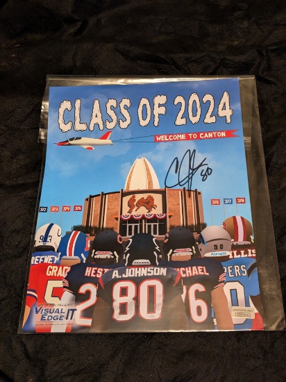 Andre Johnson Autographed HOF 2024 Poster with coa
