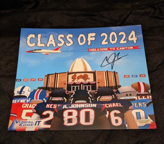 Andre Johnson Autographed HOF 2024 Poster with coa