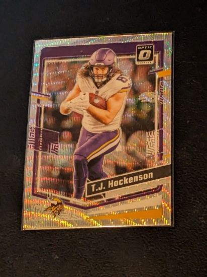 TJ Hockenson 023/300 2023 Donruss Optic Wave insert