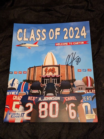 Andre Johnson Autographed HOF 2024 Poster with coa