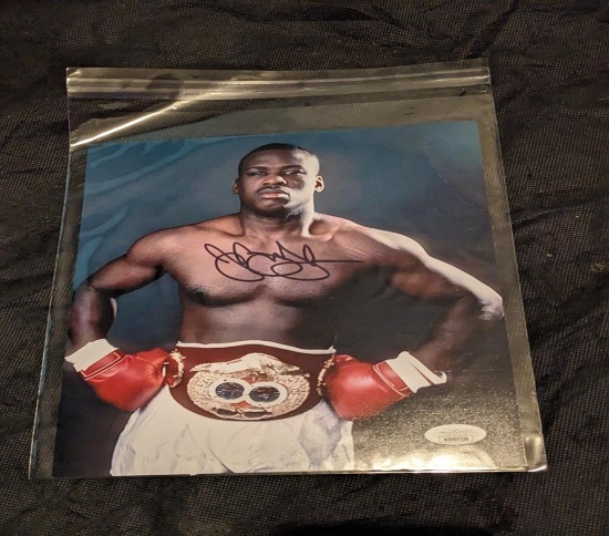 Buster Douglas autographed 8x10 photo with JSA coa witnessed