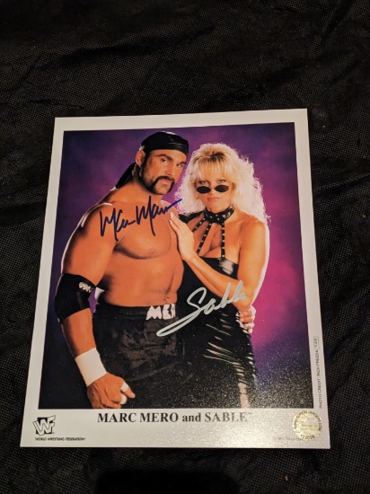 Marc Mero & Sable Signed 8x10 Photo with coa