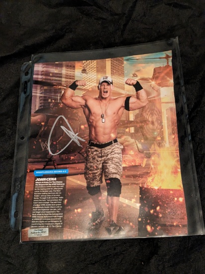 John Cena Signed Magazine Page with coa