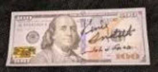 Vincent Curatola Auto Signed Movie Prop Money with coa
