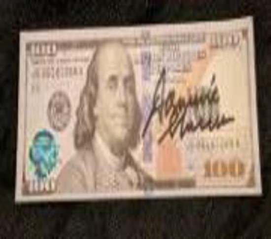 Dominic Chianese Signed replica $100 Movie Prop Bill with coa