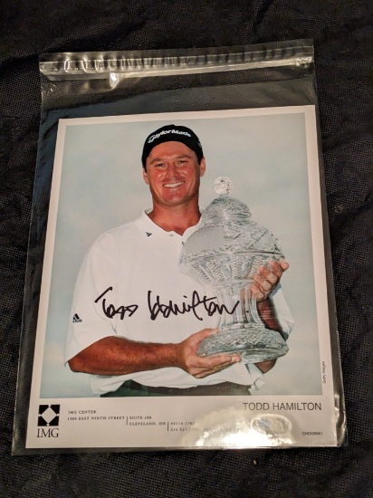 Todd Hamilton Signed Autographed 8x10 Photograph with fivestar grading coa