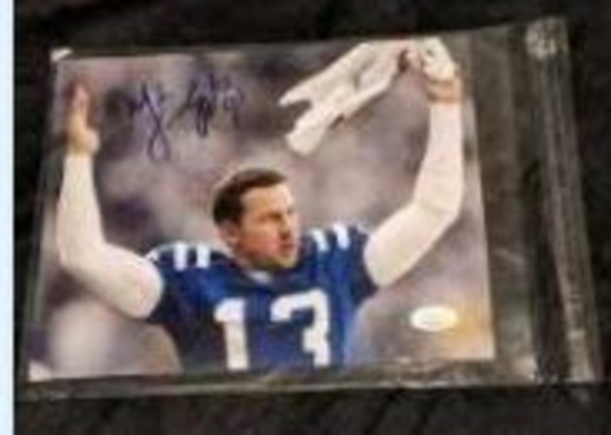 Mike Vanderjagt autographed 8x10 photo with JSA COA