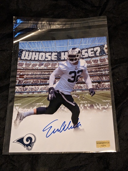 Eric Weddle Auto 8x10 Photo with coa