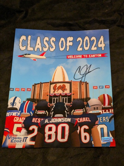 Andre Johnson Autographed HOF 2024 Poster with coa