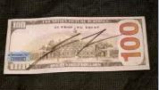 John Travolta Autographed Movie replica $100 Bill with coa