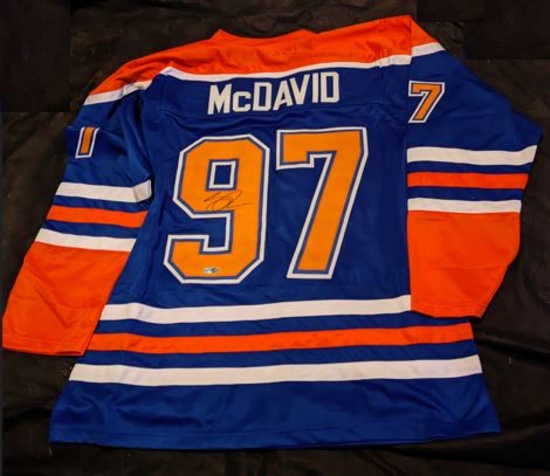 Connor McDavid autographed jersey with coa