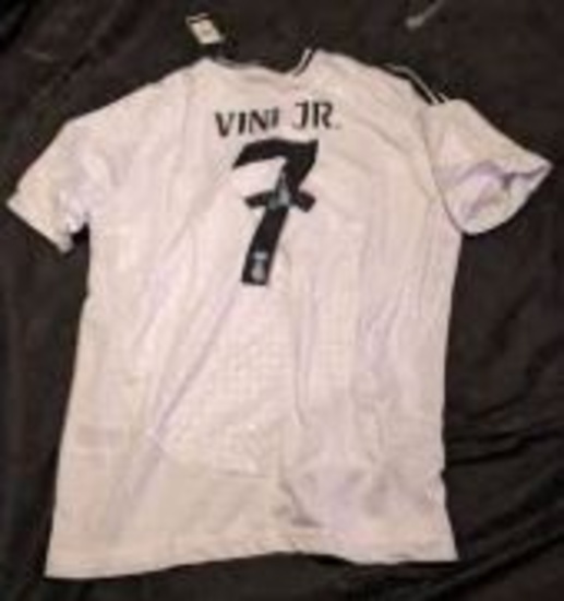 Vini Jr (Vinicius Junior) Autographed Soccer/ Futbol Jersey with coa