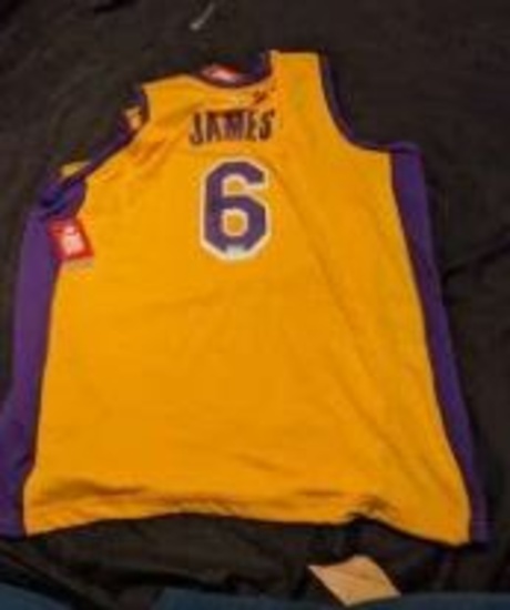 Lebron James autographed jersey with coa