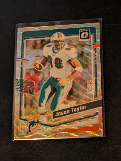 Jason Taylor 003/300 2023 Donruss Optic Wave insert