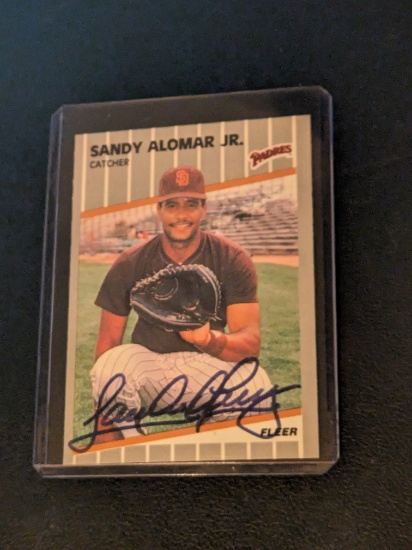 Sandy Alomar autographed card w/coa