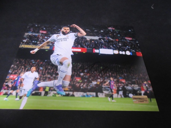 Karim Benzema Signed Soccer 8x10 Photo W/Coa