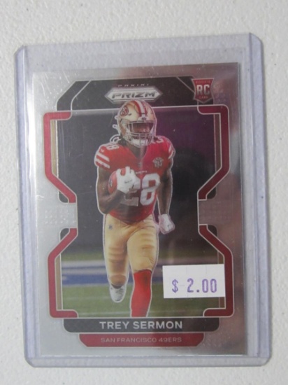 2021 PRIZM TREY SERMON RC 49ERS