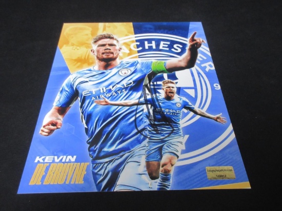 Kevin De Bruyne Signed Soccer 8x10 Photo W/Coa