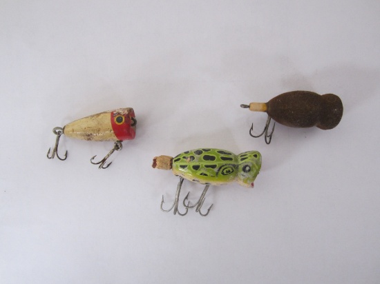 LOT OF 3 VINTAGE FISHING LURES INCLUDING