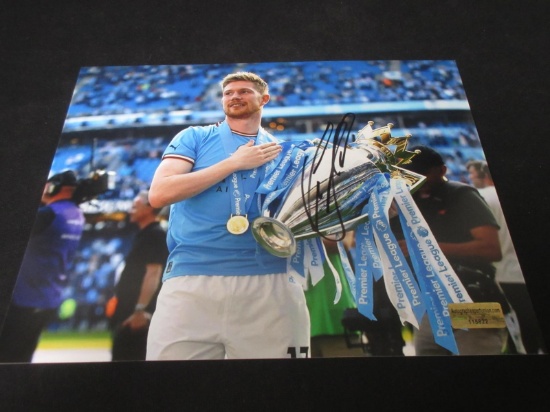 Kevin De Bruyne Signed Soccer 8x10 Photo W/Coa