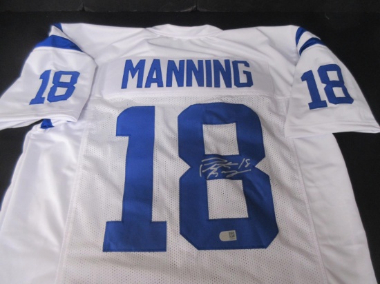 Peyton Manning Signed White Colts Jersey W/Coa