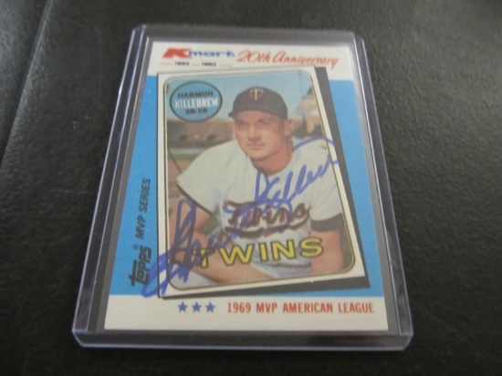 Harmon Killebrew Signed Trading Card VSA COA