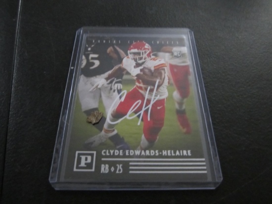 Edwards-Helaire Signed Card RC FSG COA