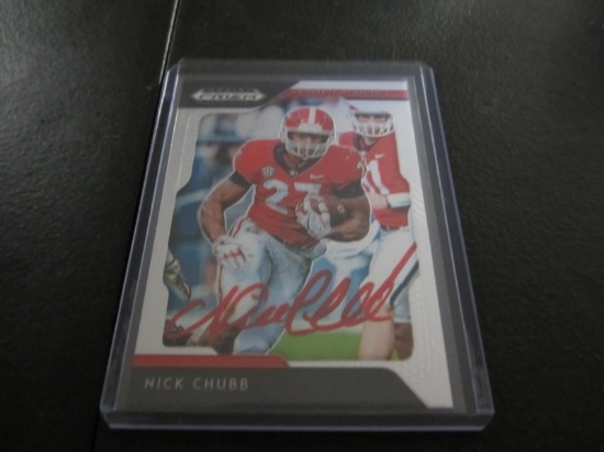 Nick Chubb Signed Trading Card FSG COA