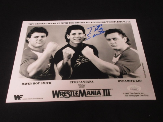 Tito Santana Signed 8x10 Photo JSA Witnessed