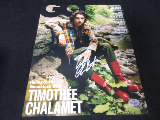 Timothee Chalamet signed 8x10 photo COA